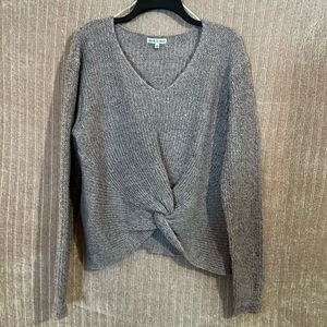 Woven heart sweater